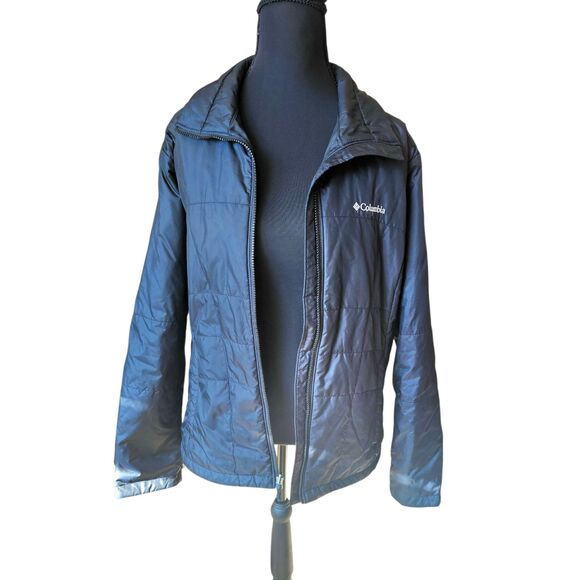 Black Columbia Interchange Thermal Coil Jacket Quilted Lightweight Unisex Size L - Picture 2 of 10